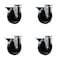 Service Caster 5'' Phenolic Wheel Swivel Top Plate Caster Set with Posi Brake, 4PK SCC-20S514-PHR-PLB-4 - alternate 1
